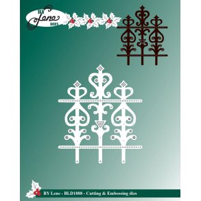 Dies/sk�re stencils, By Lene's BLD1888, Flot stakit/l�ge