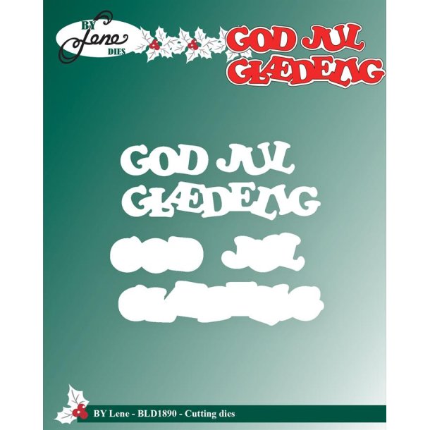 Dies/sk�re stencils, By Lene's BLD1890, "God Jul" &amp; "Gl�delig Jul"