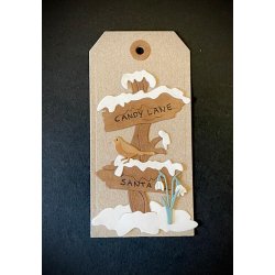 Dies/sk�re stencils, By Lene's BLD1892, "Vinter vejskilte"