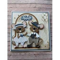 Dies/sk�re stencils, By Lene's BLD1896, "T�j &amp; Tilbeh�r til musen nr. BLD1895"