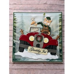 Dies/sk�re stencils, By Lene's BLD1897, "Veteranbil set forfra", passer til ByLenes figurer