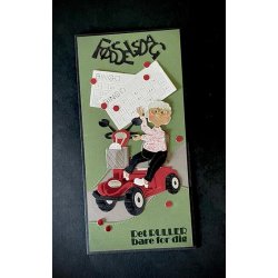 Dies/sk�re stencils, By Lene's BLD1898, "El-scooter", passer til ByLenes pensionister, julemand osv.