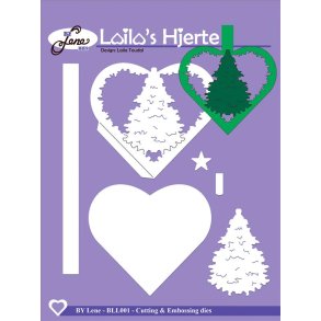 Dies/sk�re stencils, By Lene's BLL001, Laila's julehjerte