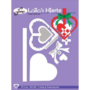 Dies/sk�re stencils, By Lene's BLL002, Laila's julehjerte m/fletm�nster