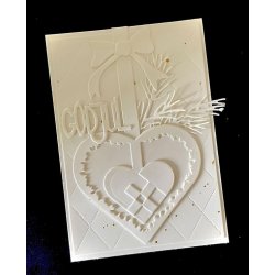 Dies/sk�re stencils, By Lene's BLL002, Laila's julehjerte m/fletm�nster