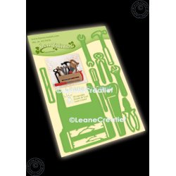 Dies/skre stencils, Leane Creatief 45.9426, Vrktjskasse &amp; vrktj