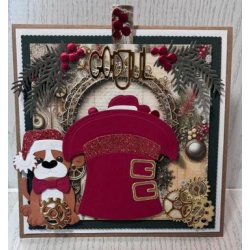 Dies/sk�re stencils, By Lene's BLD1872 - Steampunk; H�j hat, svejsebriller &amp; klips