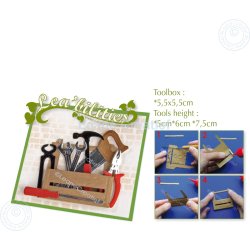 Dies/skre stencils, Leane Creatief 45.9426, Vrktjskasse &amp; vrktj