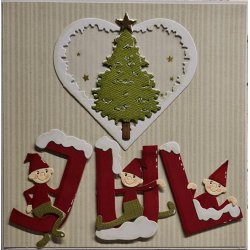 Dies/sk�re stencils, By Lene's BLL001, Laila's julehjerte