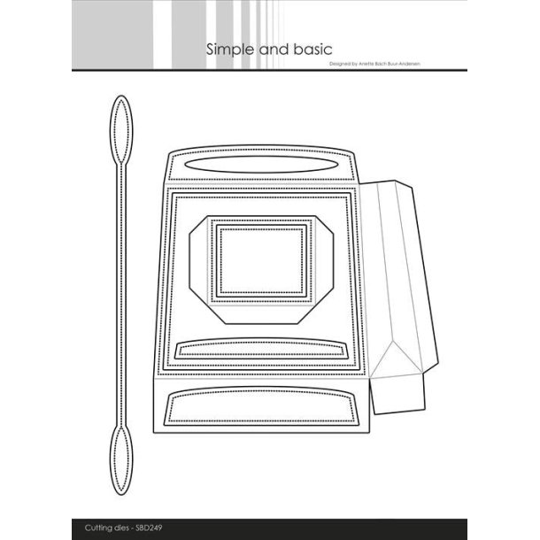 Dies/skre stencil, Simple&Basic, SBD249, sd lille taske