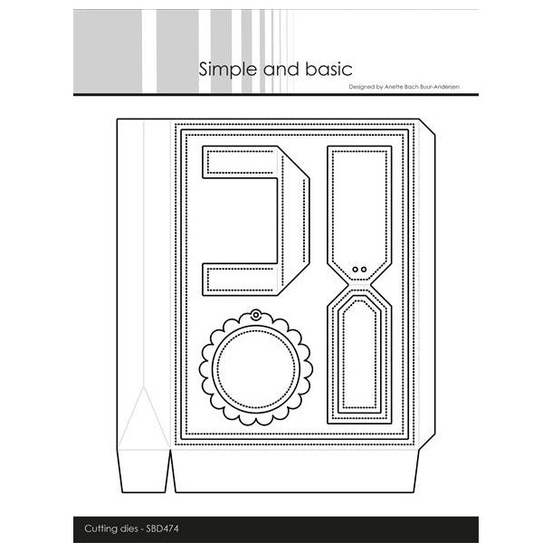 Dies/skre stencil, Simple&Basic, SBD474, Shoppingbag/papirspose