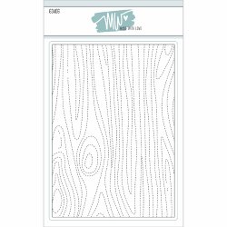 Dies/skre stencils, Tr baggrund i A6 ramme, Made With Love 63406