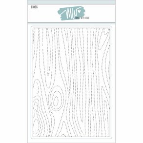 Dies/skre stencils, Tr baggrund i A6 ramme, Made With Love 63406