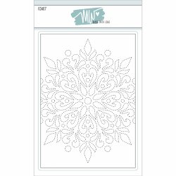 Dies/skre stencils, Mandala baggrund i A6 ramme, Made With Love 63407