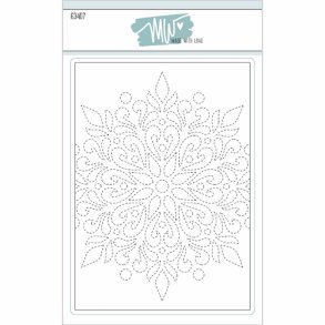 Dies/skre stencils, Mandala baggrund i A6 ramme, Made With Love 63407