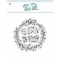 Dies/skre stencils, Krans &amp; Sommerfugle, Made With Love 63411