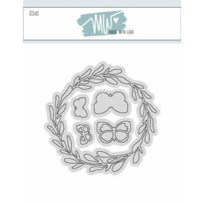 Dies/skre stencils, Krans & Sommerfugle, Made With Love 63411