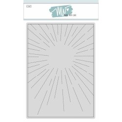 Dies/skre stencils, "Eksplosions baggrund" i A6 strrelse, Made With Love 63413