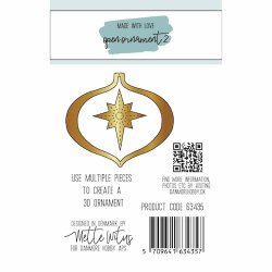 Dies/skre stencils, "Jule ornament #2", Made With Love 63435