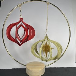 Dies/skre stencils, "Jule ornament #2", Made With Love 63435