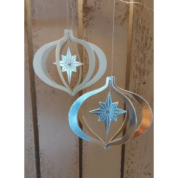 Dies/skre stencils, "Jule ornament #2", Made With Love 63435