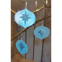 Dies/skre stencils, "Jule ornament #2", Made With Love 63435