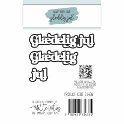 Dies/skre stencils, "Gldelig Jul, Made With Love 63436