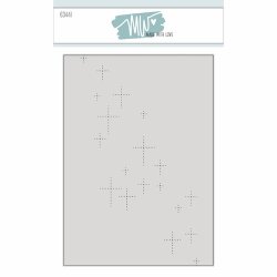 Dies/skre stencils, Baggrund A6 med kors, Made With Love 63441