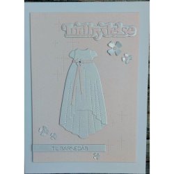 Dies/skre stencils, Baggrund A6 med kors, Made With Love 63441