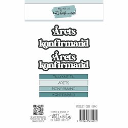 Dies/skre stencils, rets Konfirmand tekster, Made With Love 63443