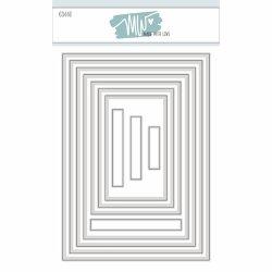 Dies/skre stencils, Rektangler/Baggrunde A6, Made With Love 63446 - variant 1