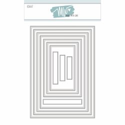 Dies/skre stencils, Rektangler/Baggrunde A6, Made With Love 63447 - variant 2