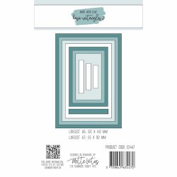 Dies/skre stencils, Rektangler/Baggrunde A6, Made With Love 63447 - variant 2