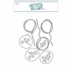 Dies/skre stencils, Sjove balloner, Made With Love 63450