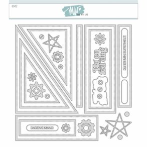 Dies/skre stencils, Stort Sketch-st no#10, Made With Love 63452