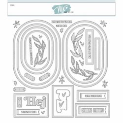 Dies/skre stencils, Stort Sketch-st no#12, Made With Love 63455