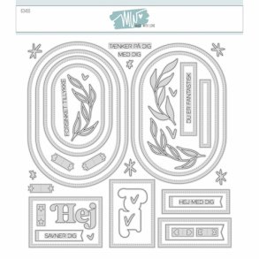 Dies/skre stencils, Stort Sketch-st no#12, Made With Love 63455