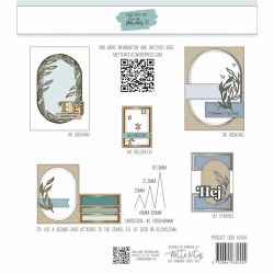 Dies/skre stencils, Stort Sketch-st no#12, Made With Love 63455