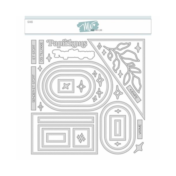Dies/skre stencils, Stort Sketch-st no#13, Made With Love 63456
