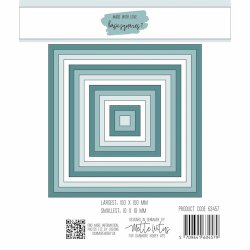 Dies/skre stencils, Firkanter/Baggrunde, Made With Love 63457 - variant 1