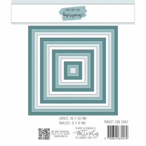 Dies/skre stencils, Firkanter/Baggrunde, Made With Love 63457 - variant 1