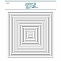 Dies/skre stencils, Firkanter/Baggrunde, Made With Love 63458 - variant 2