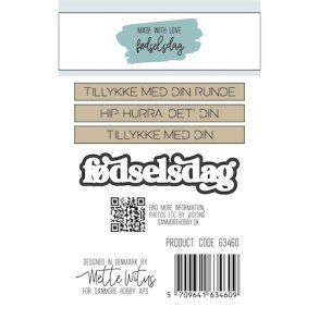 Dies/skre stencils, Fdselsdags tekster, Made With Love 63460
