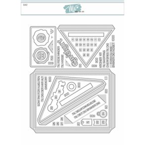 Dies/sk�re stencils, Kuvert-�ske, tekster & pynt, Made With Love 63462