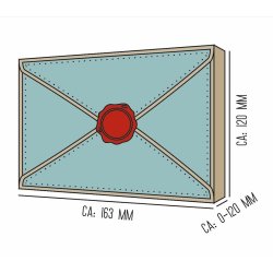 Dies/sk�re stencils, Kuvert-�ske, tekster &amp; pynt, Made With Love 63462