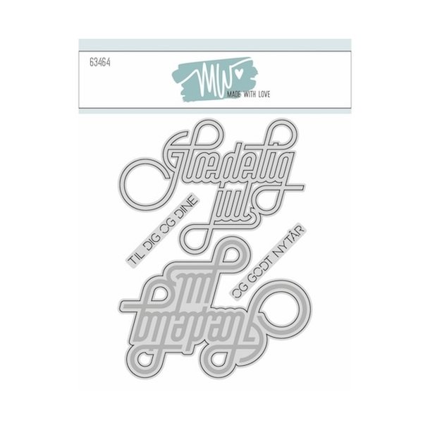 Dies/skre stencils, "God Jul" mm. tekster, Made With Love 63464