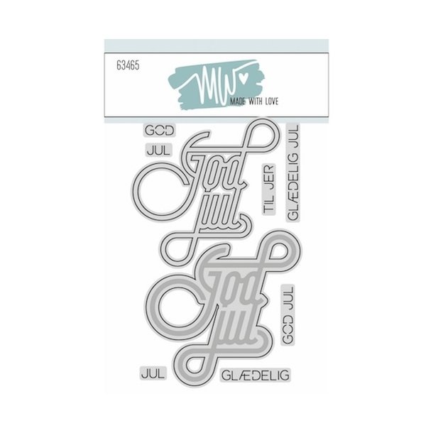 Dies/skre stencils, "God Jul" mm. tekster, Made With Love 63465