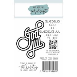 Dies/skre stencils, "God Jul" mm. tekster, Made With Love 63465