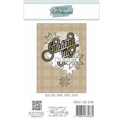 Dies/skre stencils, "Plaid baggrund" i A6 strrelse, Made With Love 63466