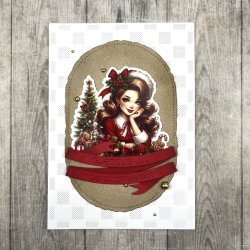 Dies/skre stencils, "Plaid baggrund" i A6 strrelse, Made With Love 63466